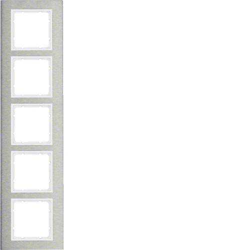 Berker 10153609 Rahmen 5fach B.7 Edelstahl/polarweiß Mesch Shop Berker 10153609 Rahmen 5fach B.7 Edelstahl/polarweiß Mesch Shop